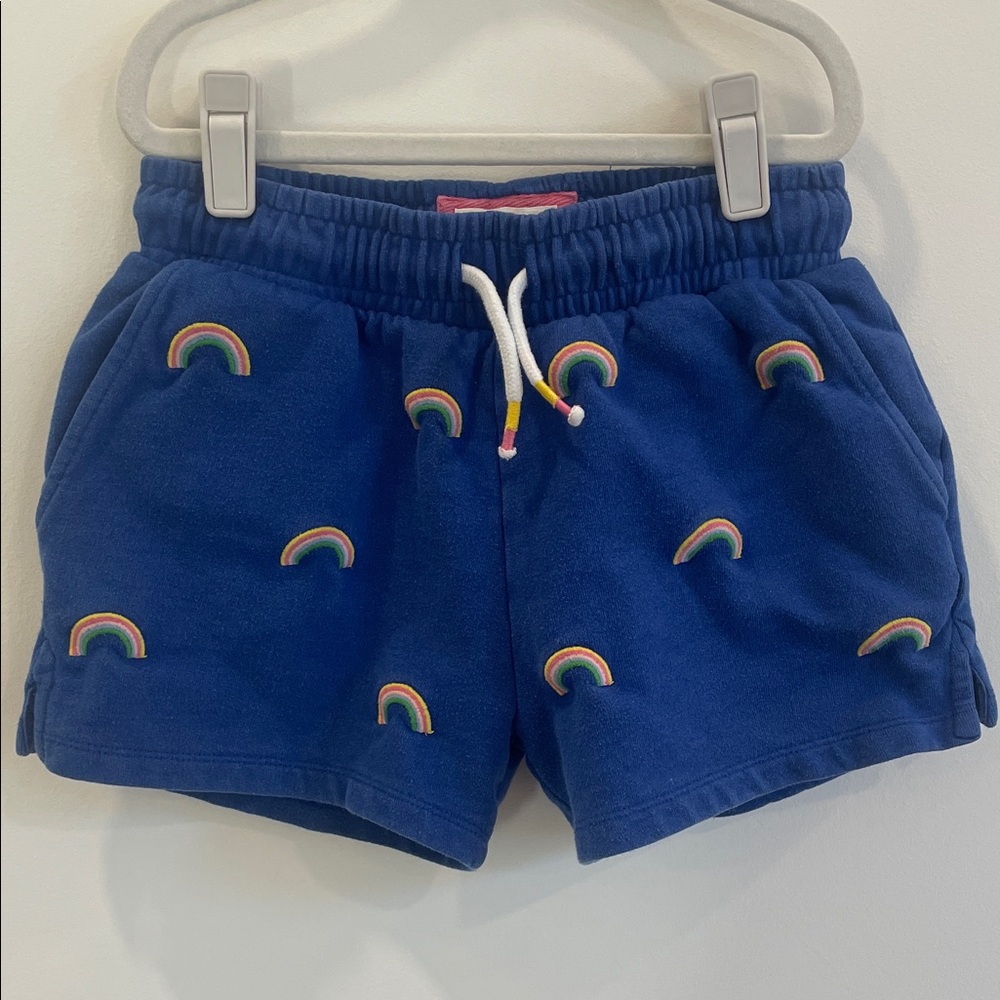 Mini Boden Girls Shorts with Rainbow Embroidery